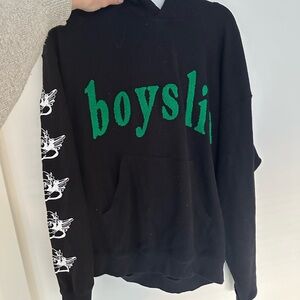 Boyslie black waffle sweatshirt